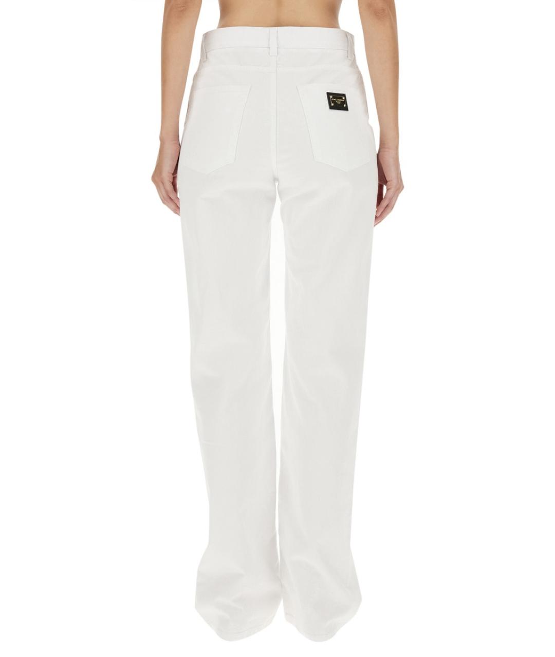 DOLCE&GABBANA Белые прямые джинсы, фото 4