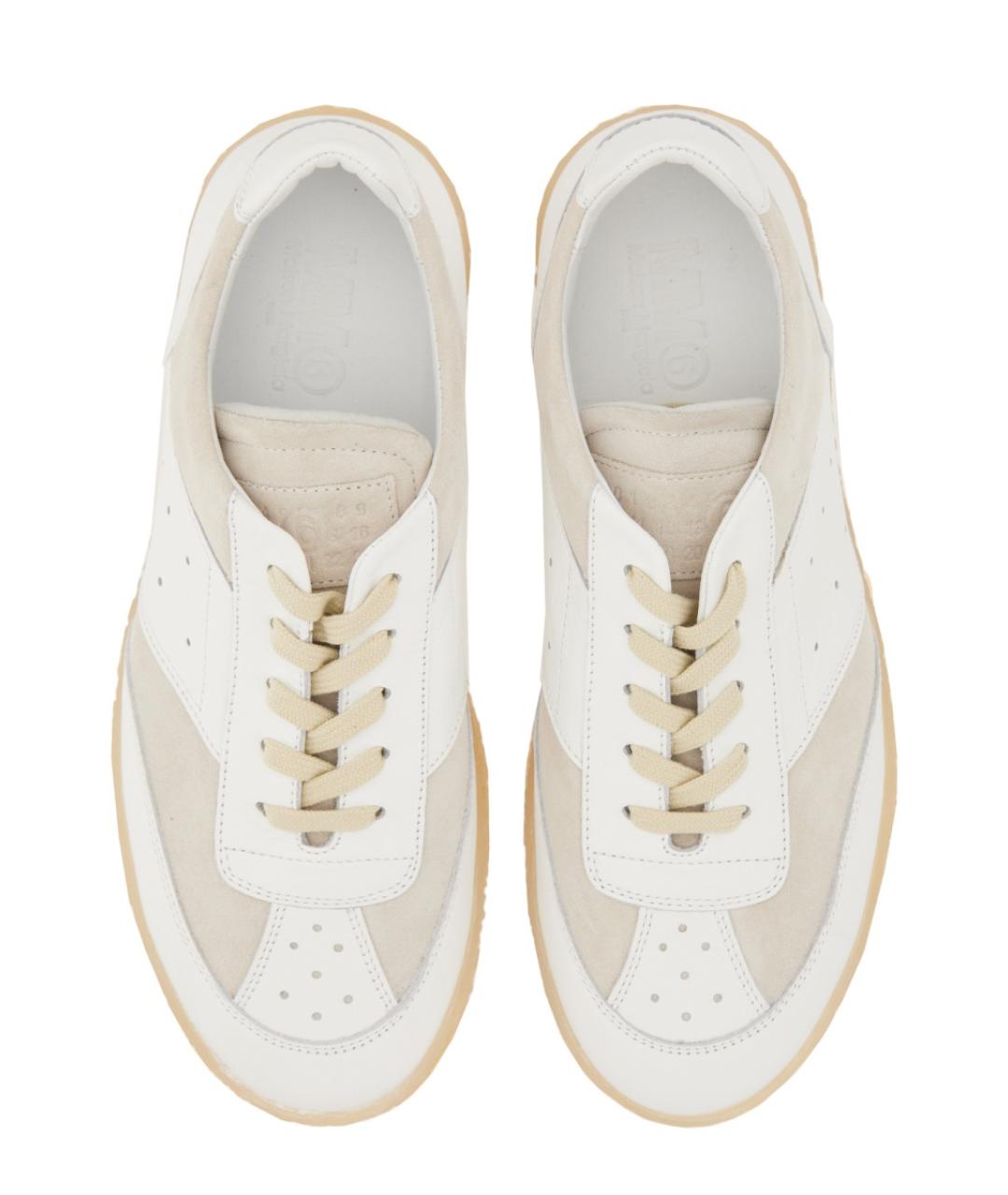MM6 MAISON MARGIELA Белые кожаные кеды, фото 2