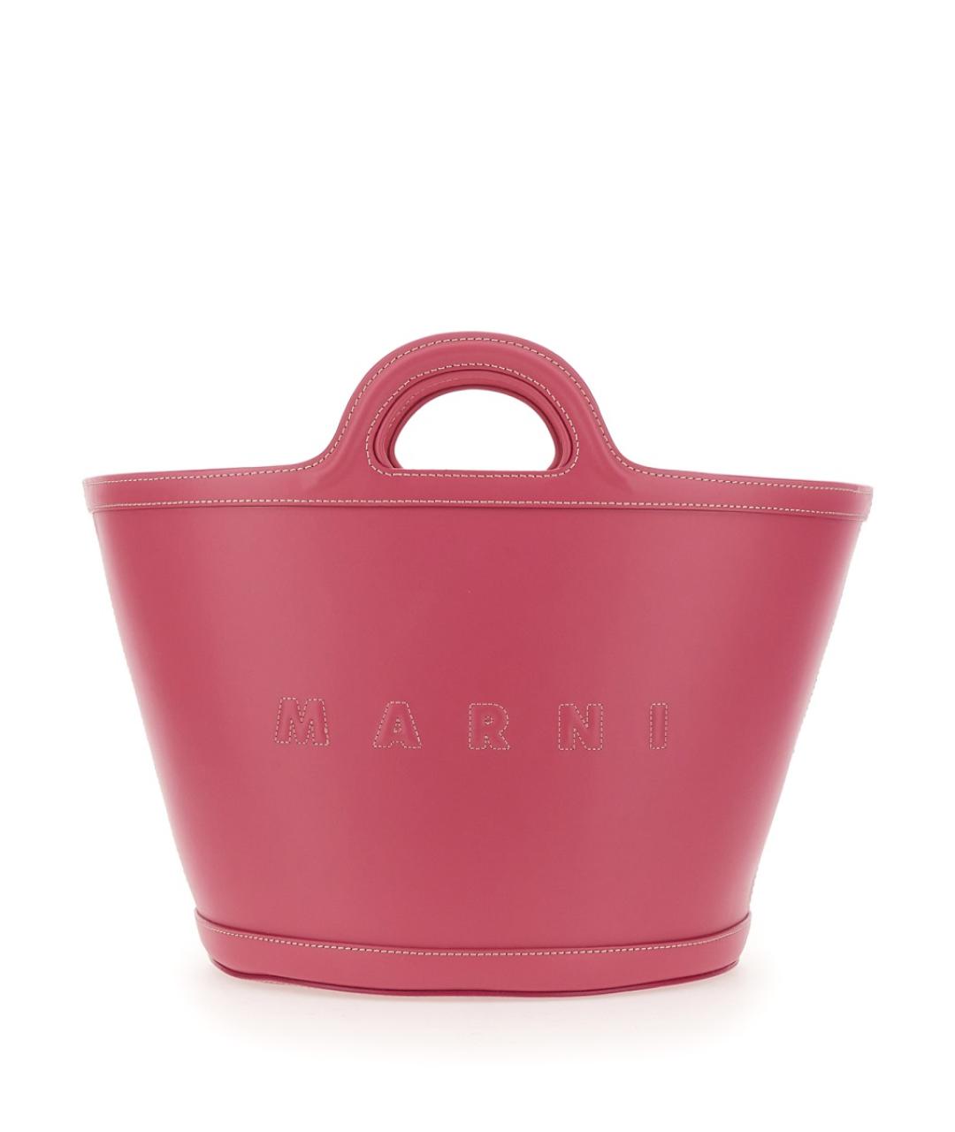 MARNI Фуксия кожаная сумка тоут, фото 2