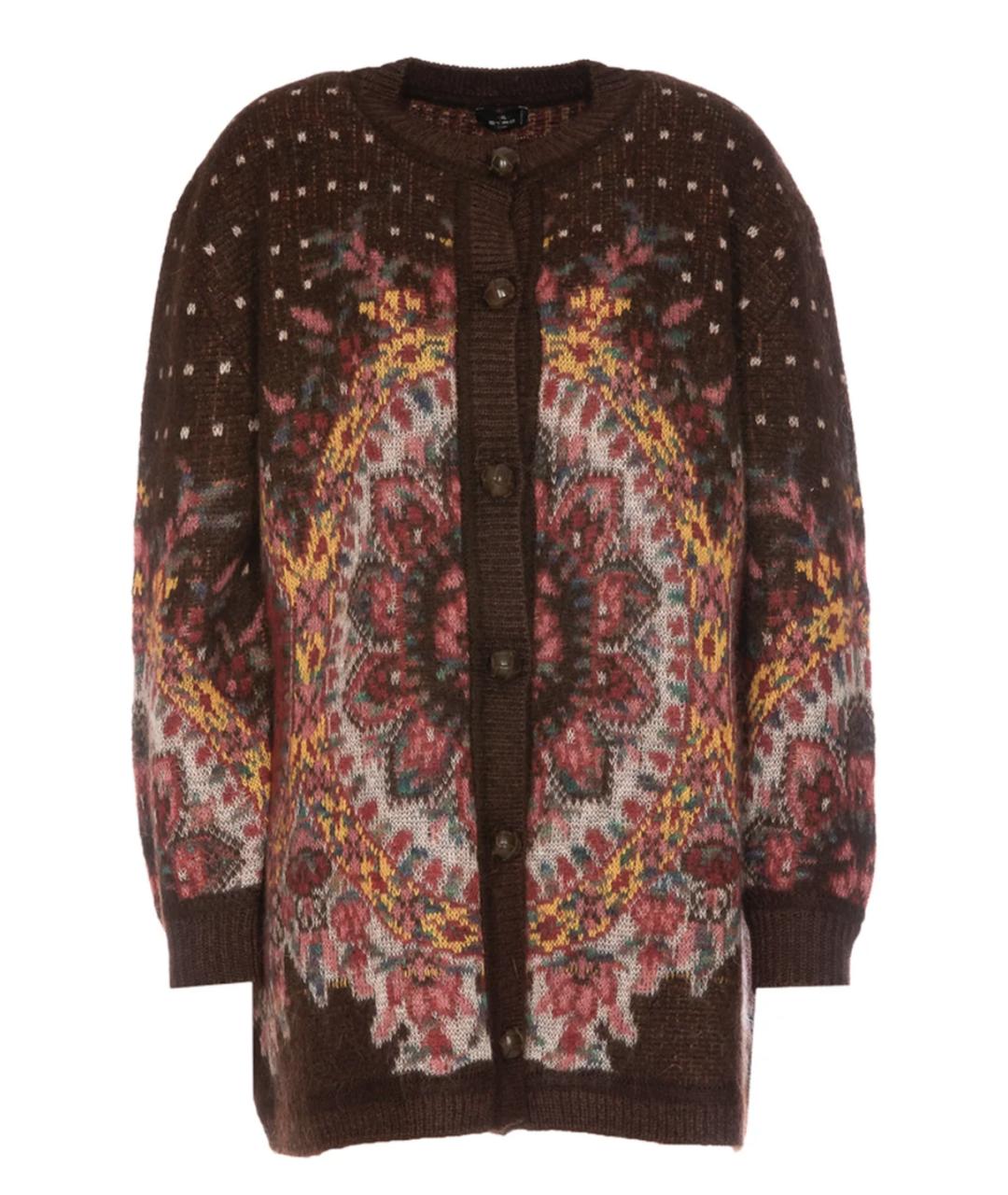 ETRO Коричневый шерстяной джемпер / свитер, фото 1