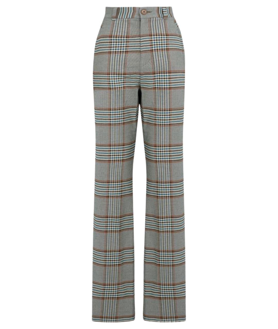 VIVIENNE WESTWOOD Мульти вискозные прямые брюки, фото 1