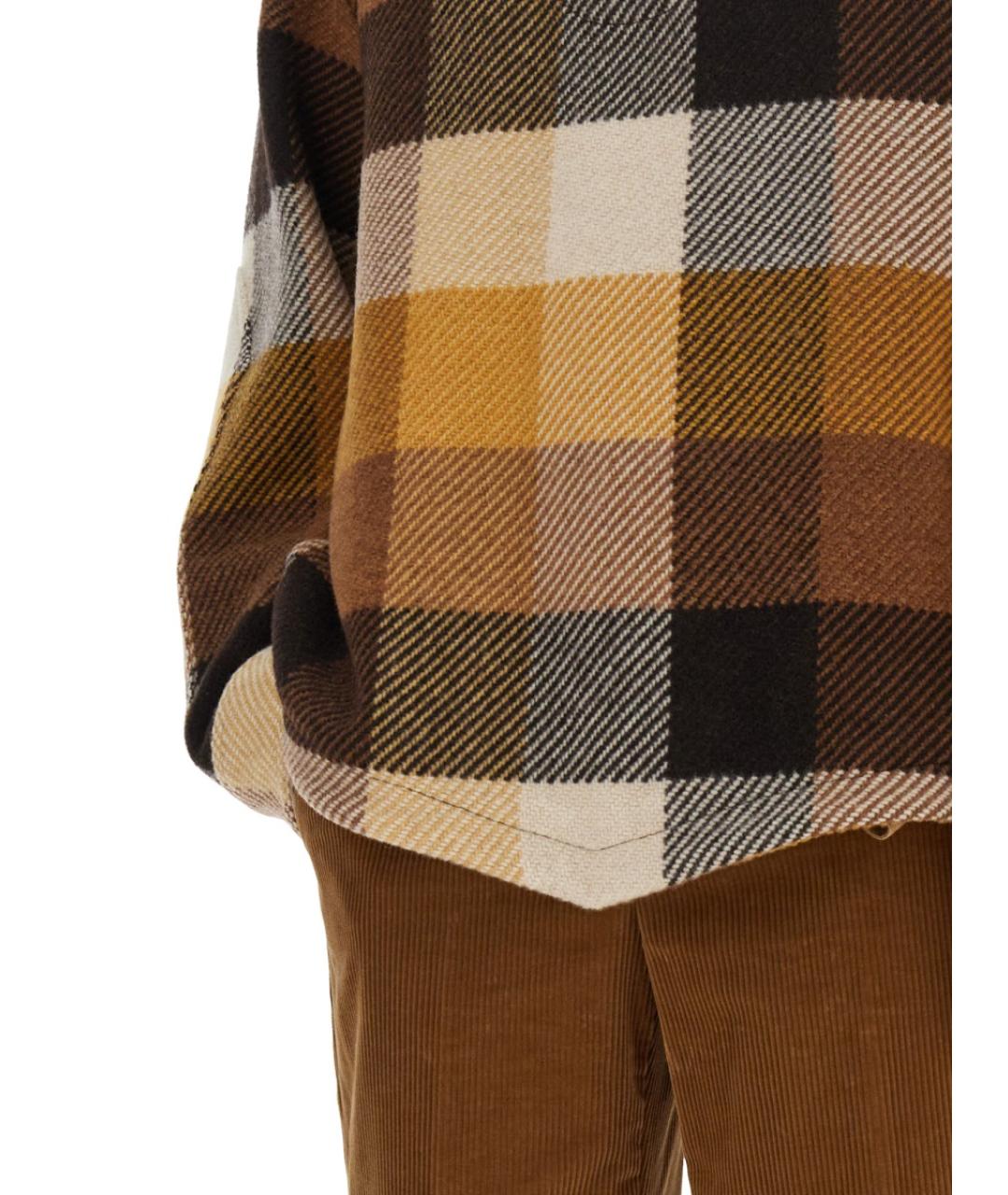 ETRO Бежевая шерстяная кэжуал рубашка, фото 5