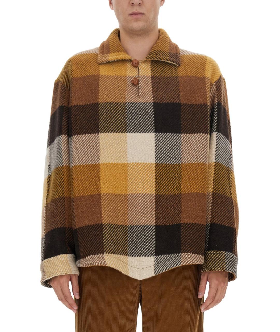 ETRO Бежевая шерстяная кэжуал рубашка, фото 2