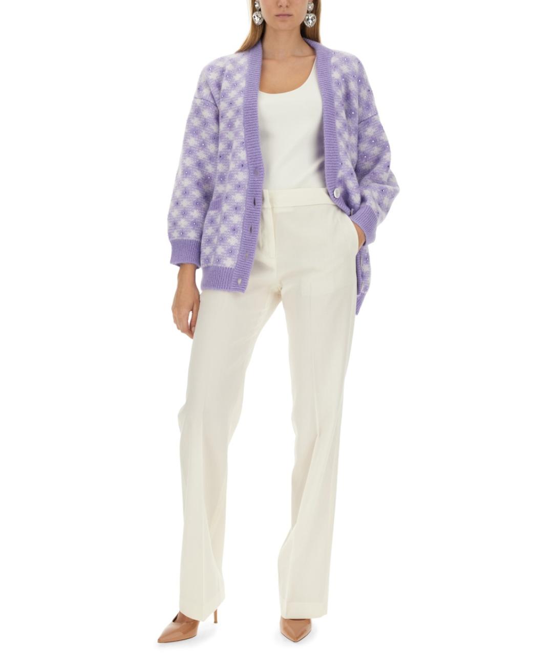 ALESSANDRA RICH Фиолетовый шерстяной джемпер / свитер, фото 3