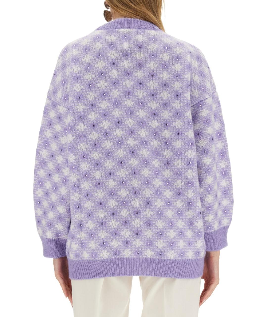 ALESSANDRA RICH Фиолетовый шерстяной джемпер / свитер, фото 4