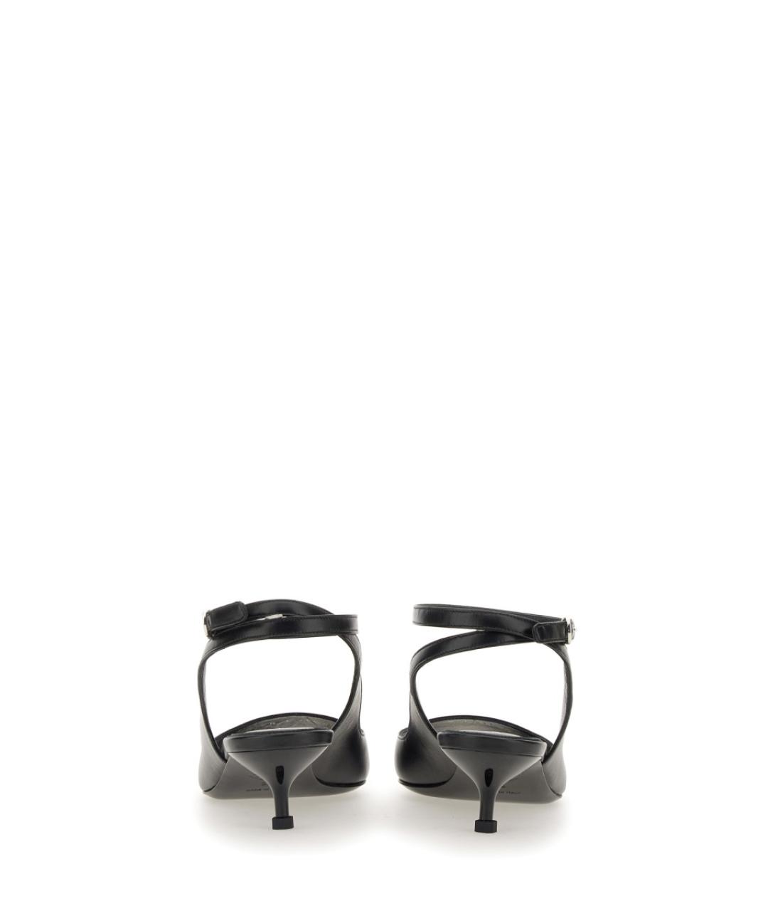 ALEXANDER MCQUEEN Черные кожаные мюли, фото 3