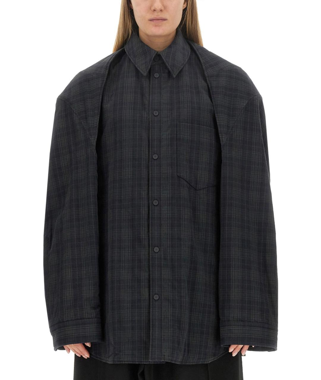 BALENCIAGA Серая хлопковая рубашка, фото 2