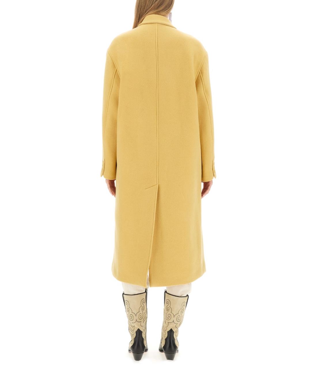 ISABEL MARANT Желтое шерстяное пальто, фото 4