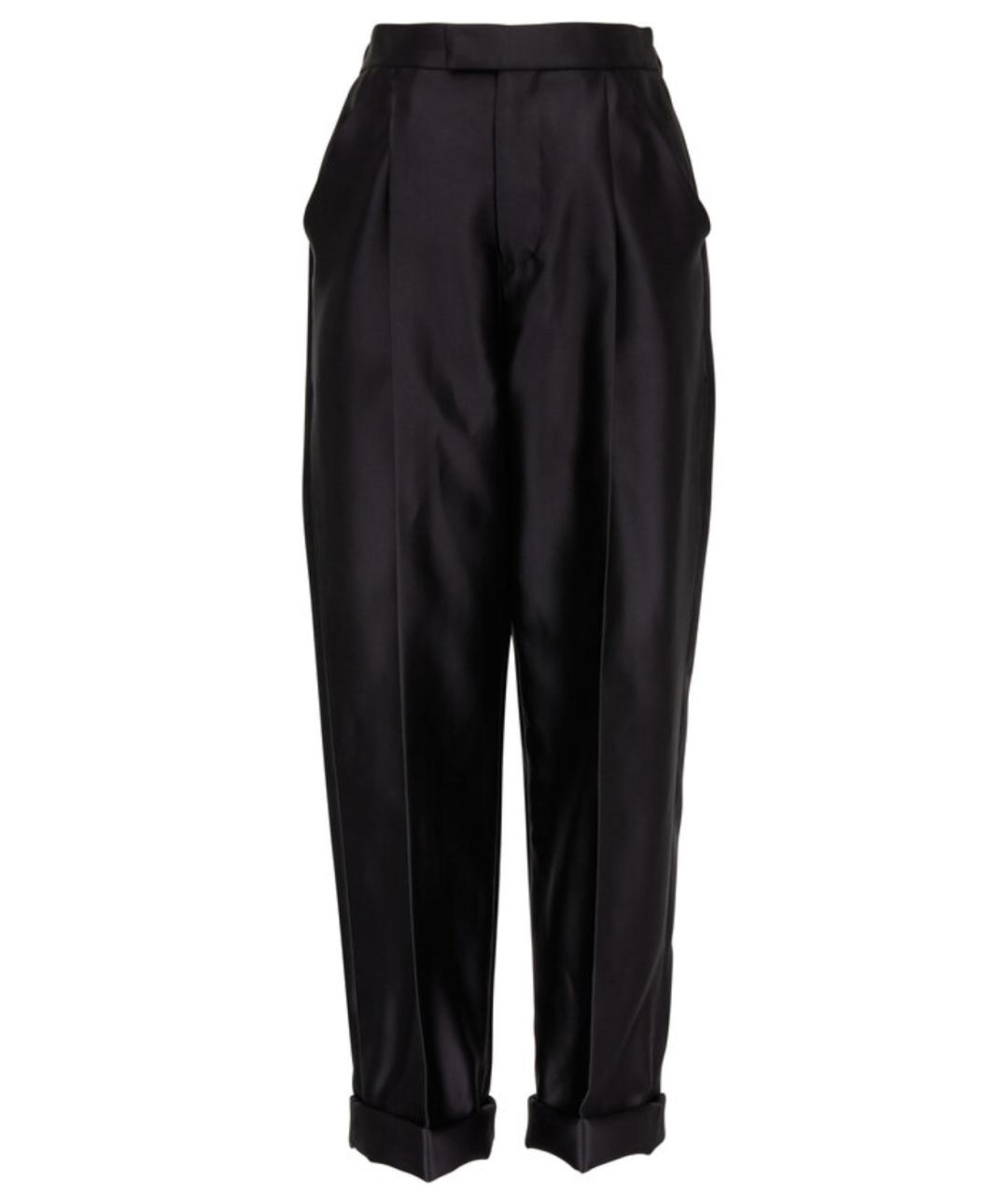TOM FORD Черные шелковые прямые брюки, фото 1