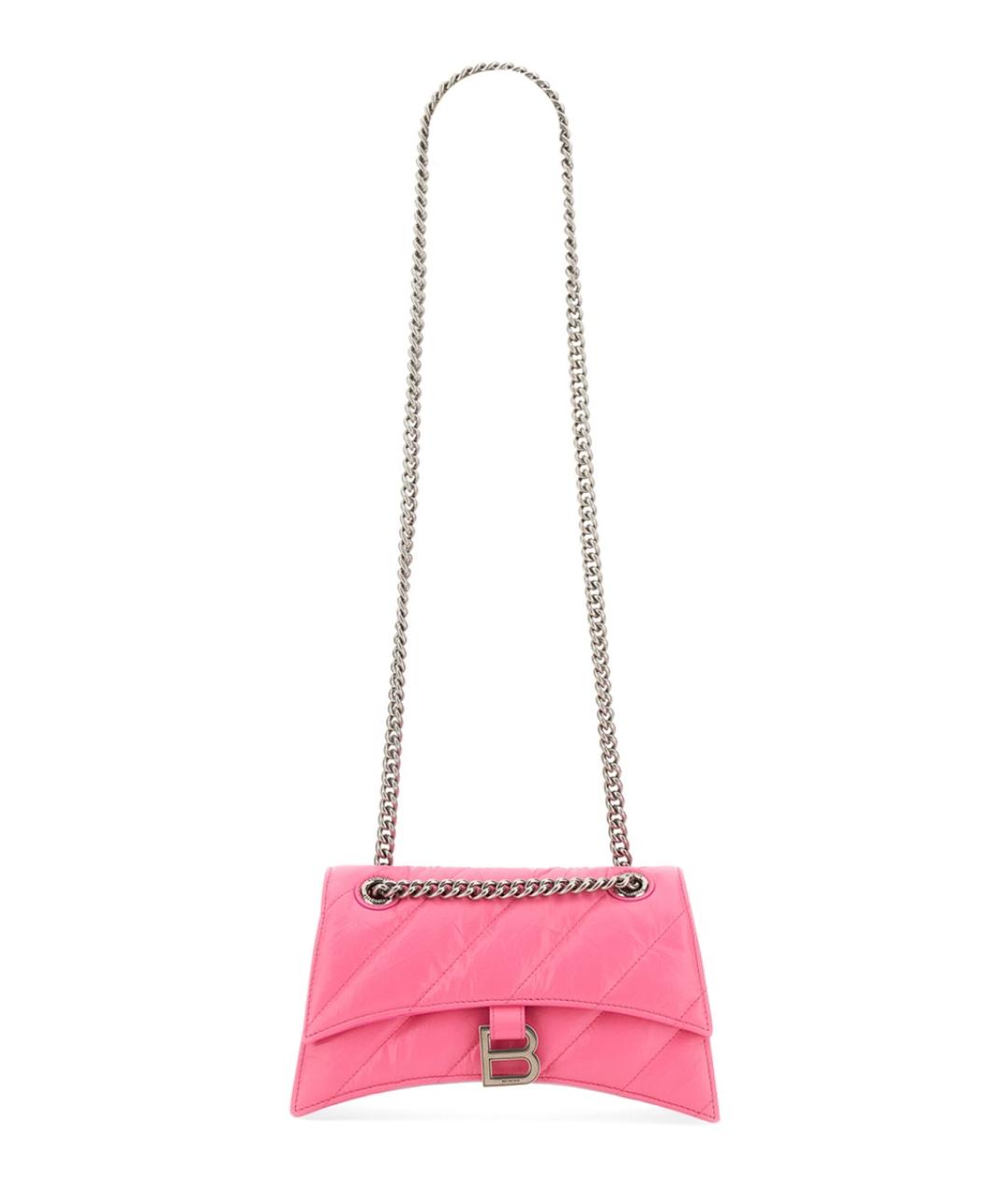 BALENCIAGA Розовая кожаная сумка через плечо, фото 4