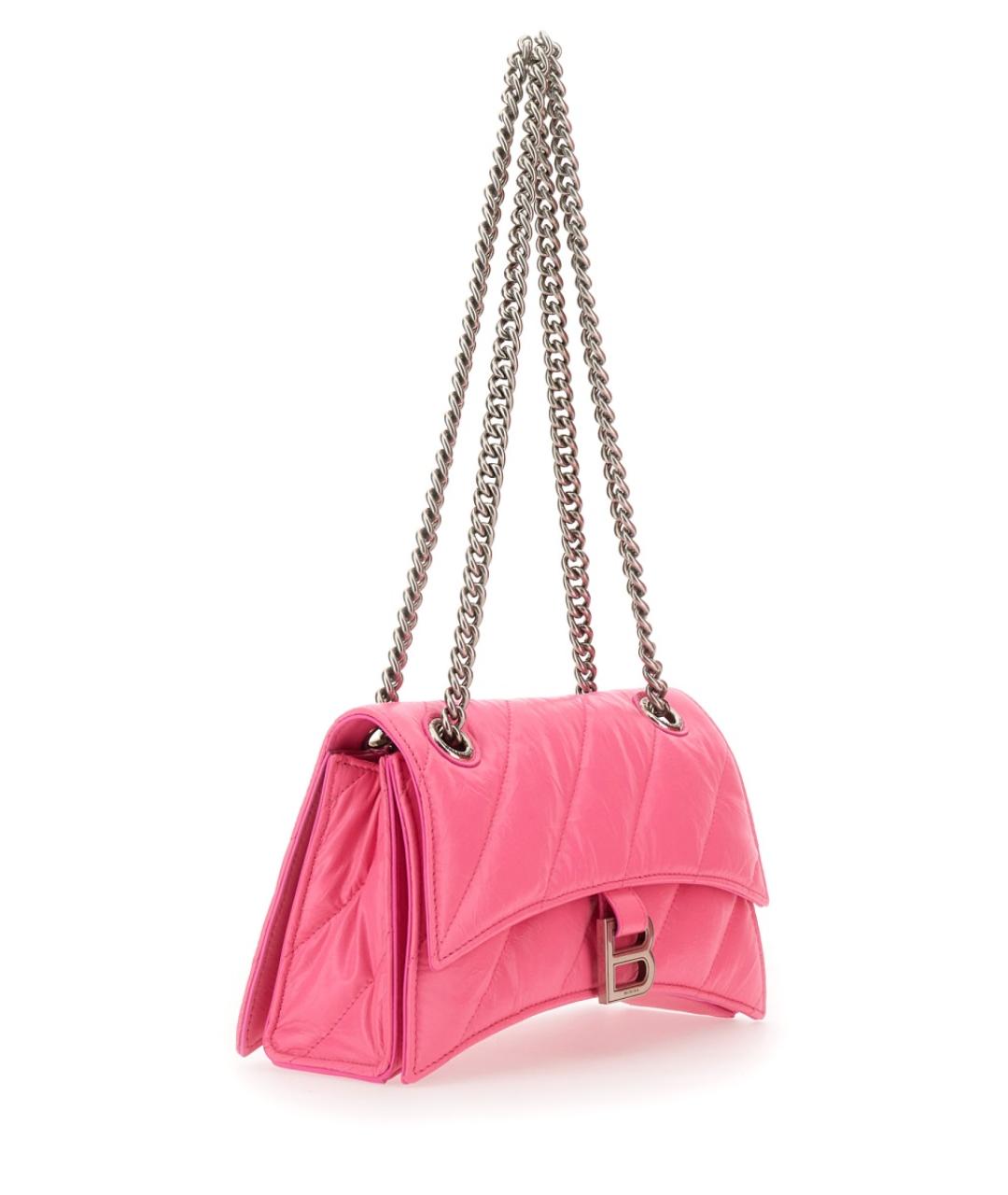 BALENCIAGA Розовая кожаная сумка через плечо, фото 2