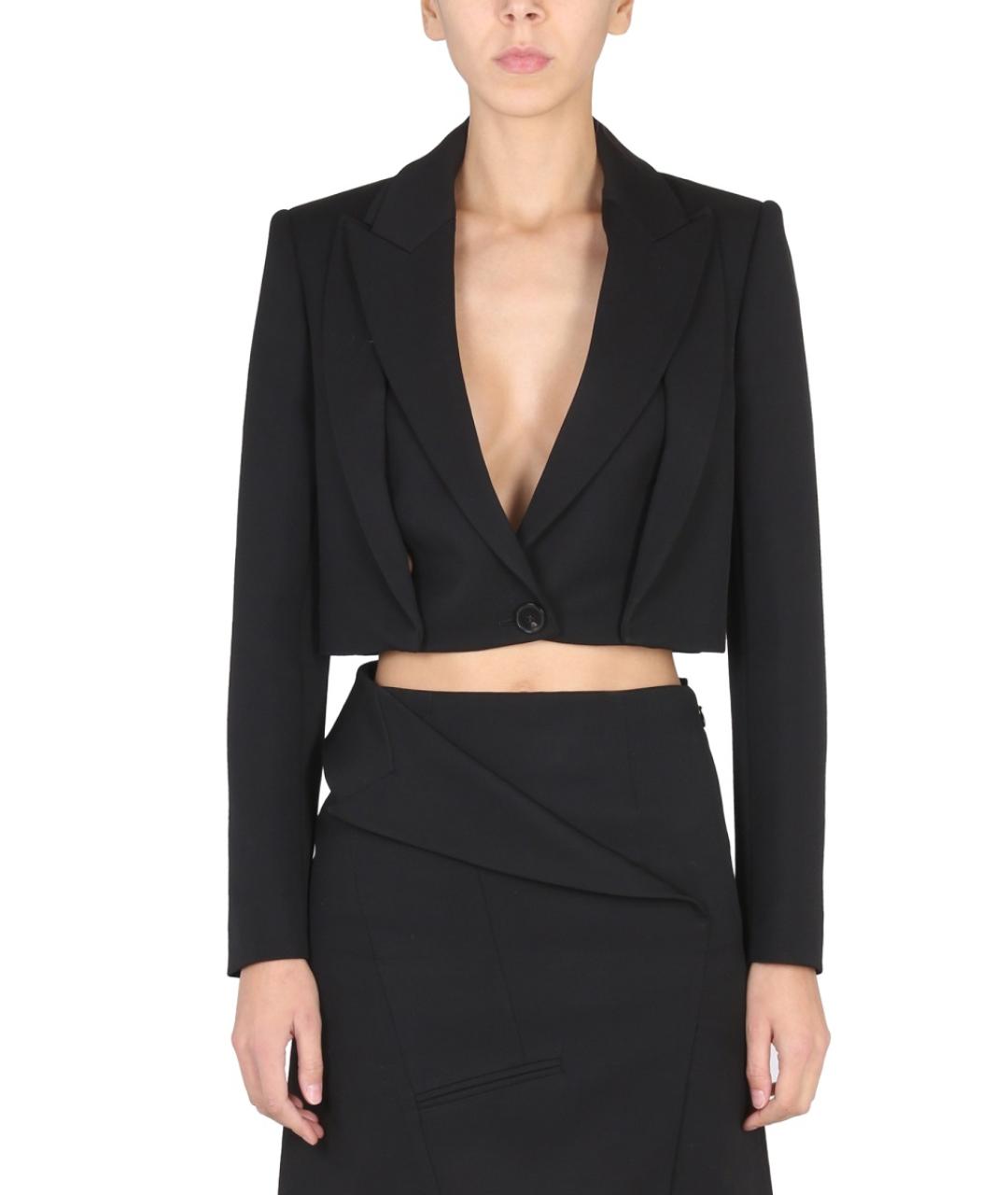 ALEXANDER MCQUEEN Черный шерстяной жакет/пиджак, фото 2