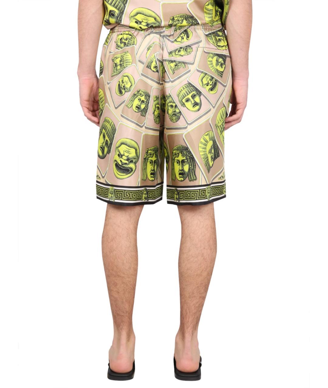 VERSACE Зеленые вискозные шорты, фото 5