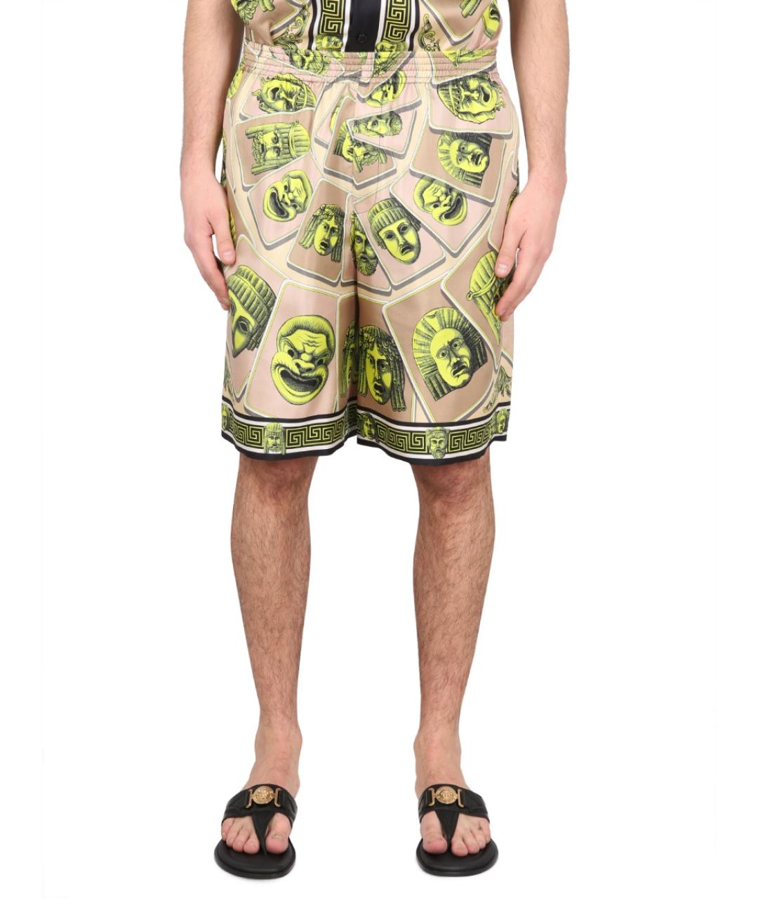 VERSACE Зеленые вискозные шорты, фото 2