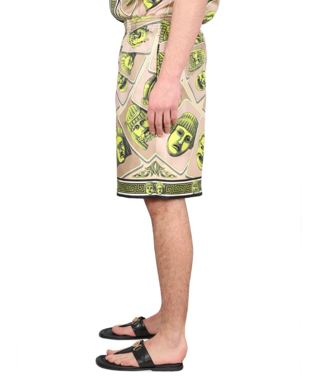 VERSACE Зеленые вискозные шорты, фото 4
