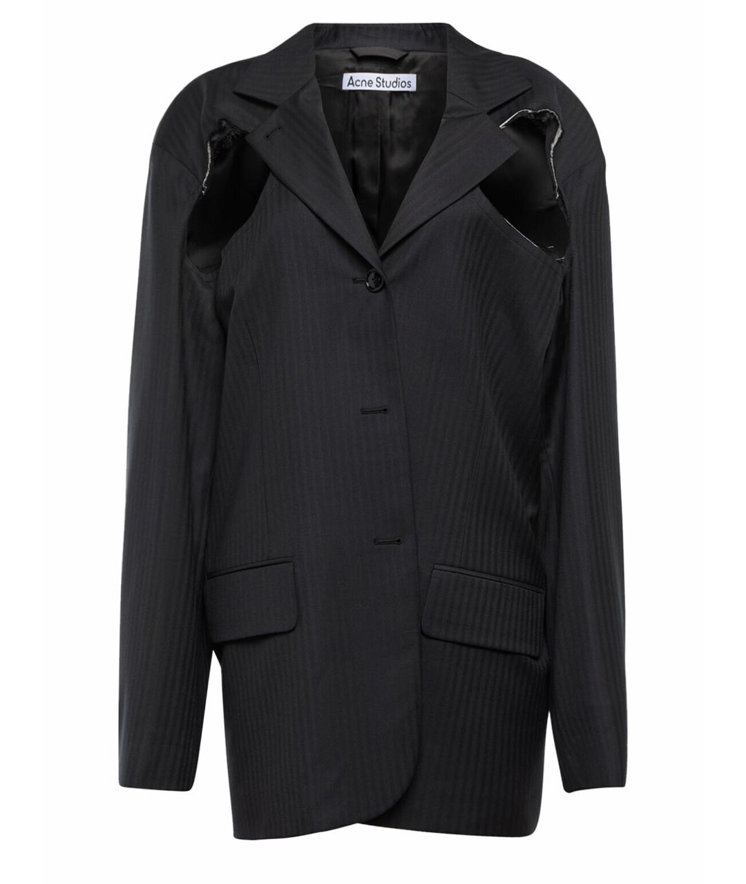ACNE STUDIOS Черный шерстяной жакет/пиджак, фото 1
