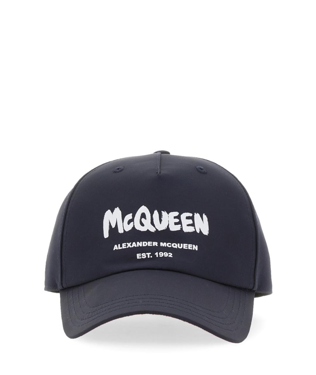 ALEXANDER MCQUEEN Темно-синяя синтетическая кепка/бейсболка, фото 1