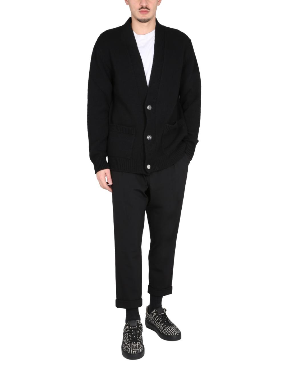 BALMAIN Черные полиамидовые повседневные брюки, фото 3