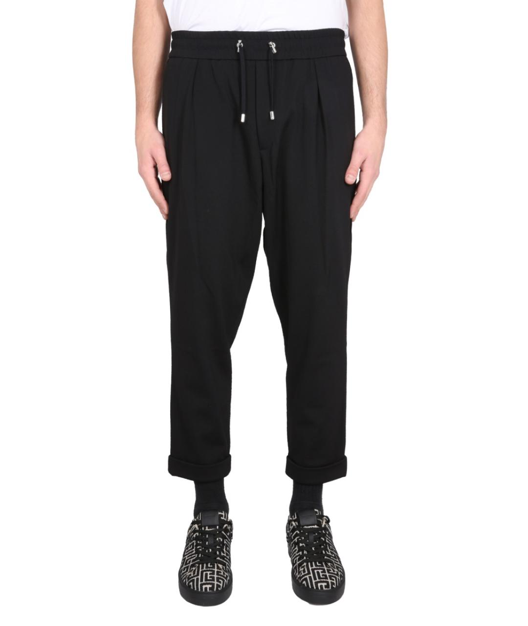 BALMAIN Черные полиамидовые повседневные брюки, фото 2