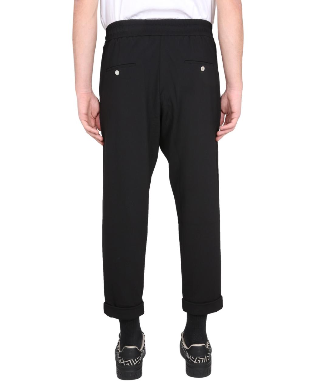 BALMAIN Черные полиамидовые повседневные брюки, фото 5