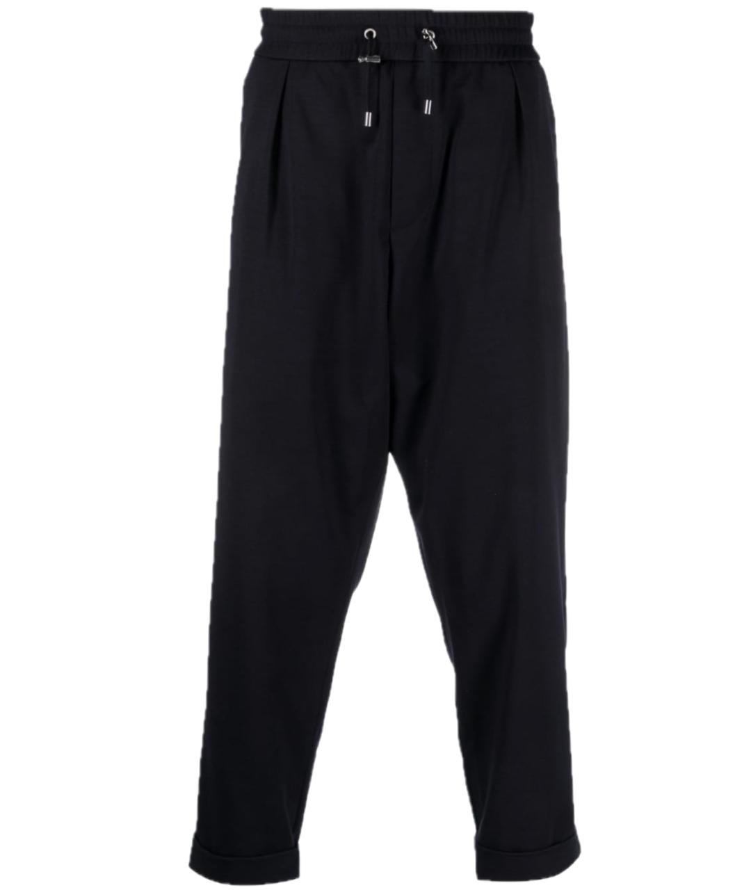 BALMAIN Черные полиамидовые повседневные брюки, фото 1