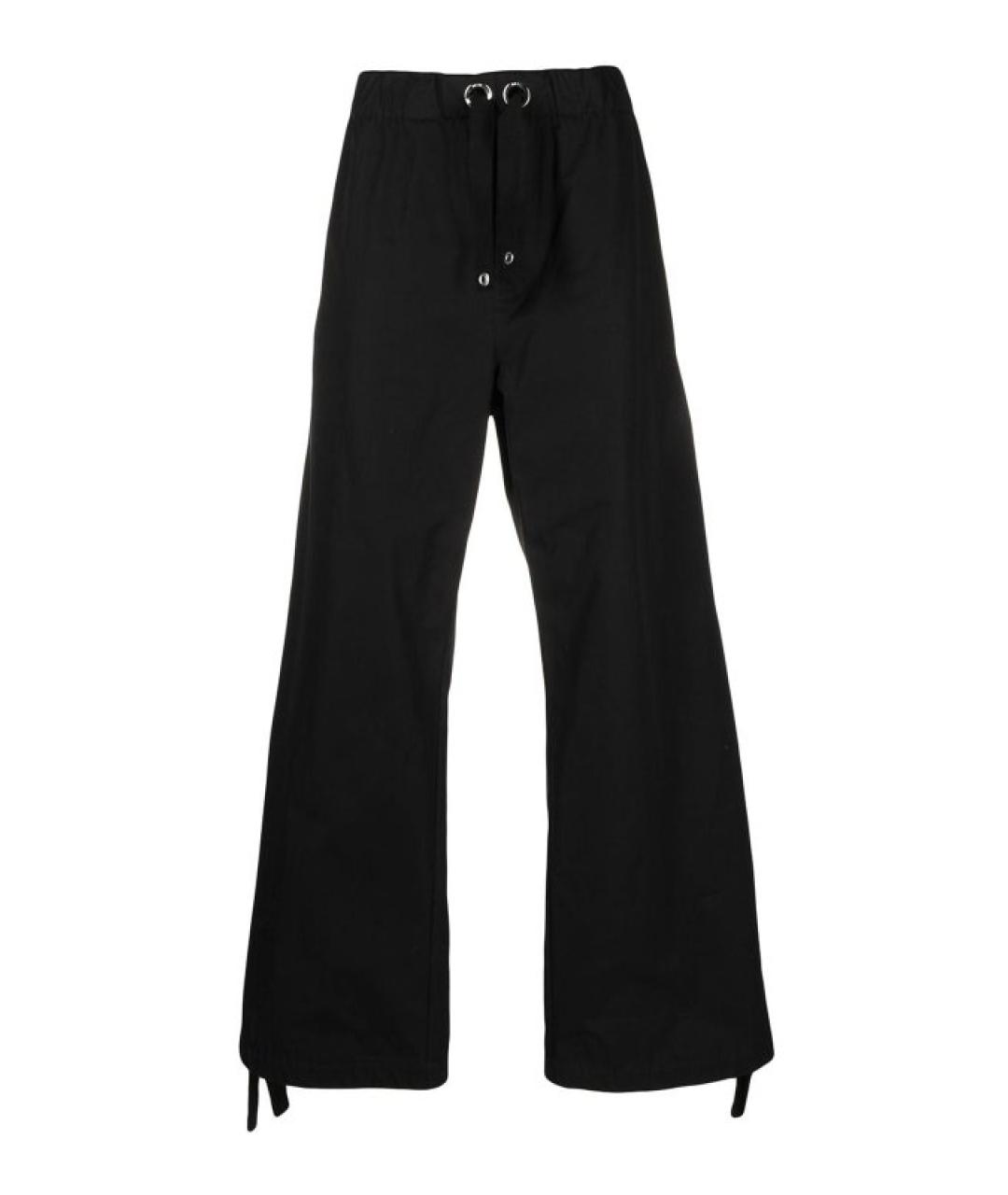 VERSACE Черные хлопковые повседневные брюки, фото 1