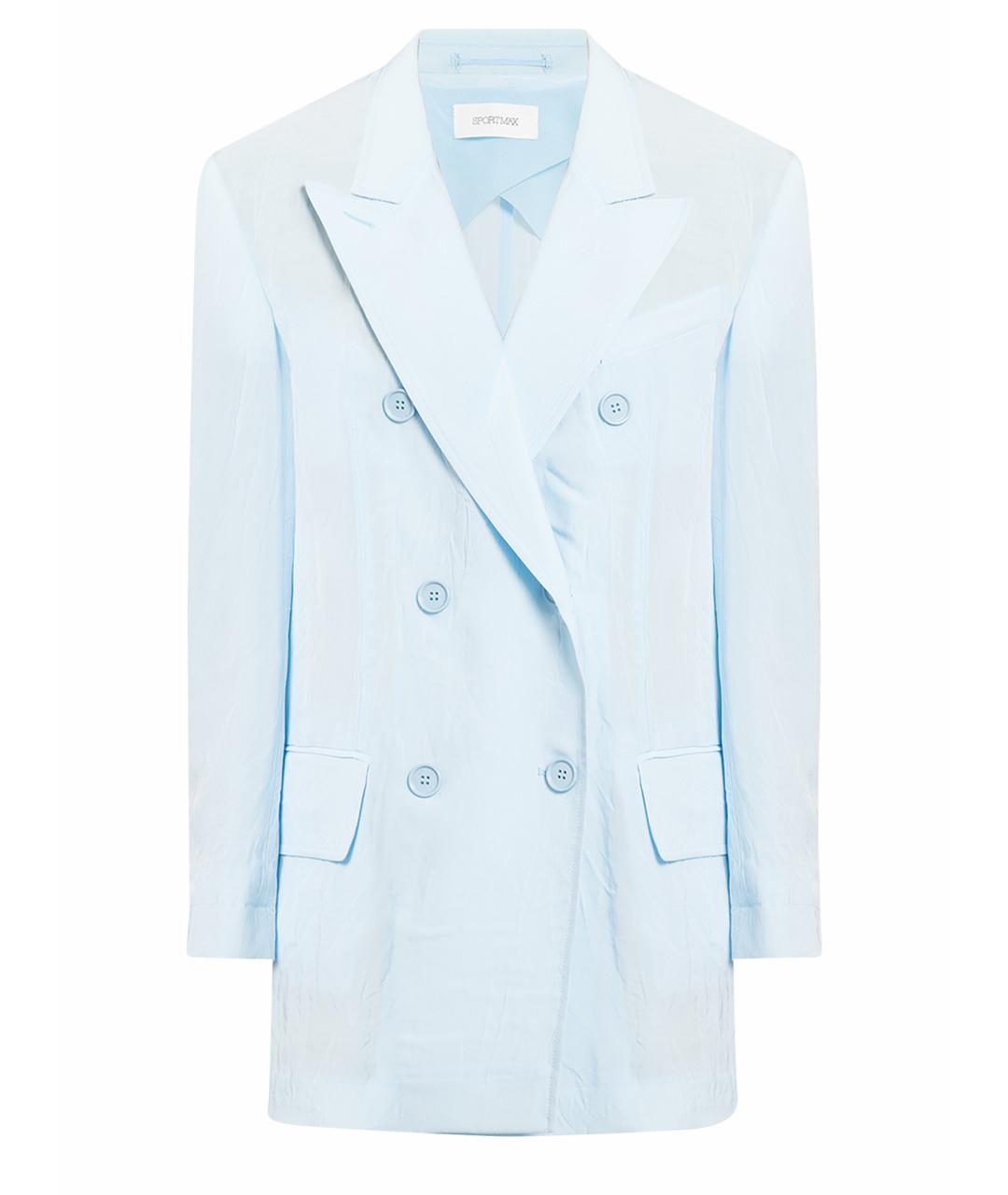 MAX MARA Голубой полиэстеровый жакет/пиджак, фото 1