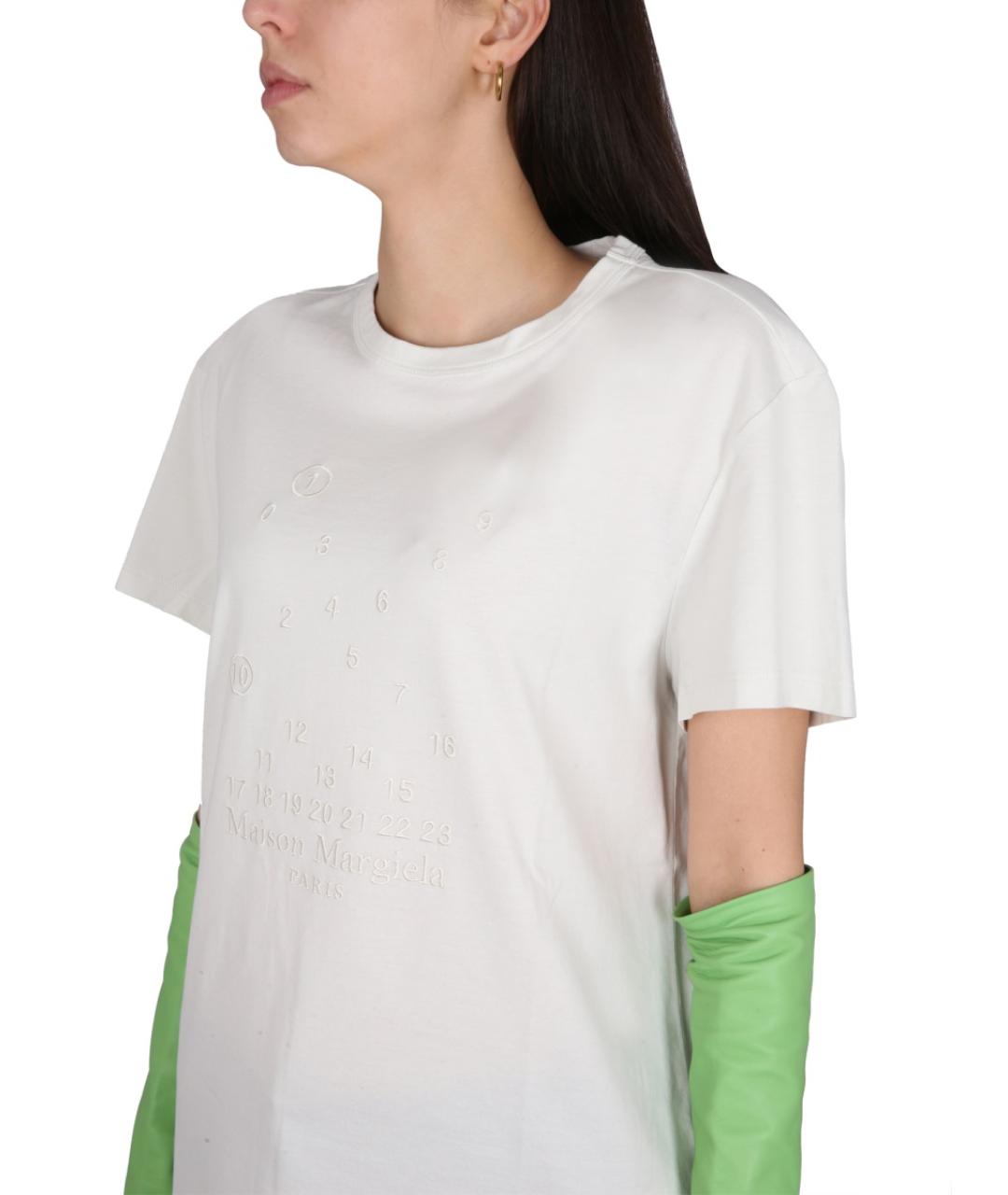 MAISON MARGIELA Белая хлопковая футболка, фото 5