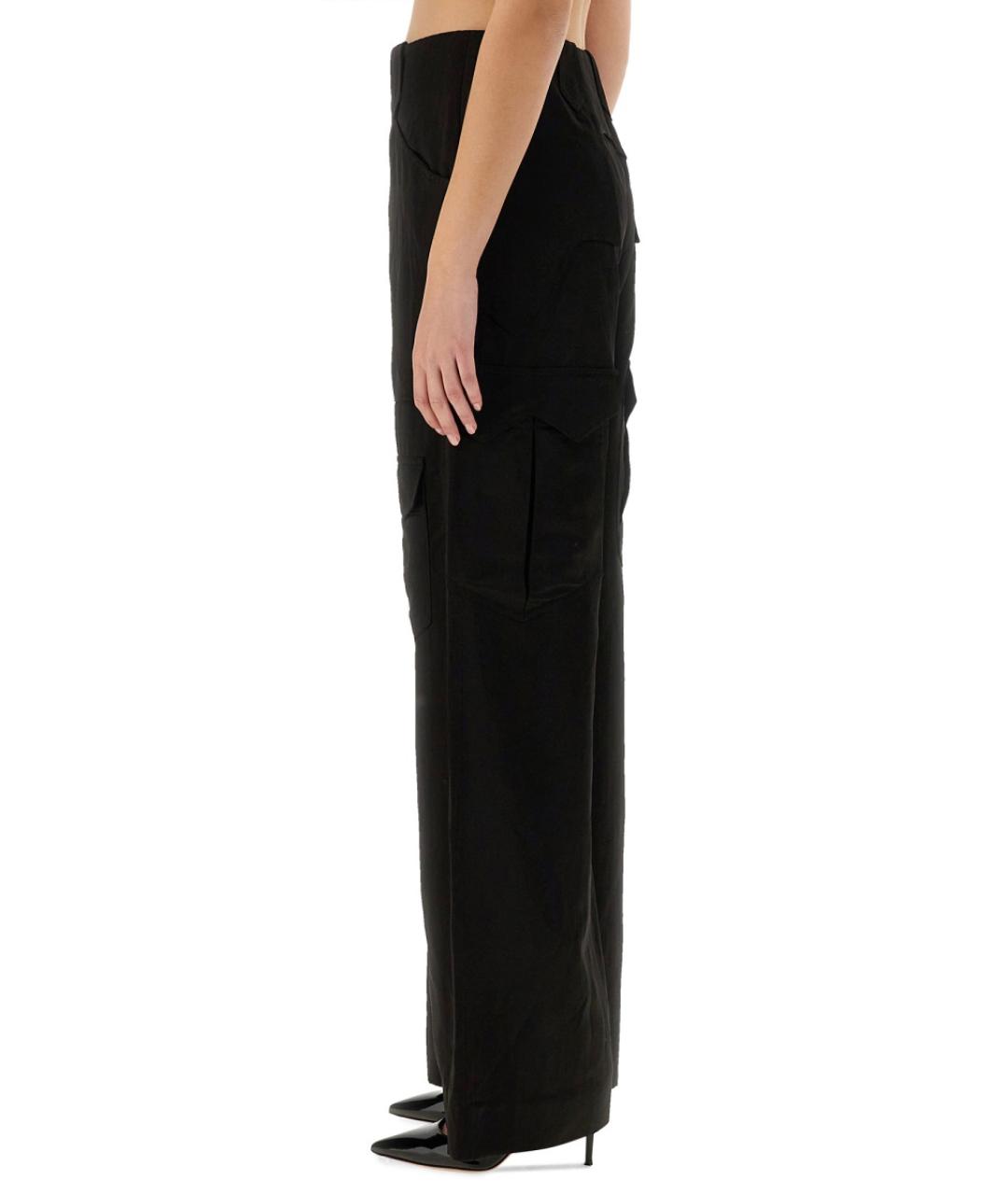 TOM FORD Черные вискозные прямые брюки, фото 5