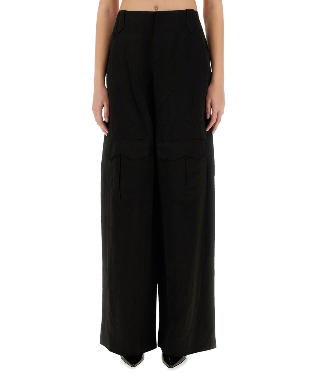 TOM FORD Черные вискозные прямые брюки, фото 2