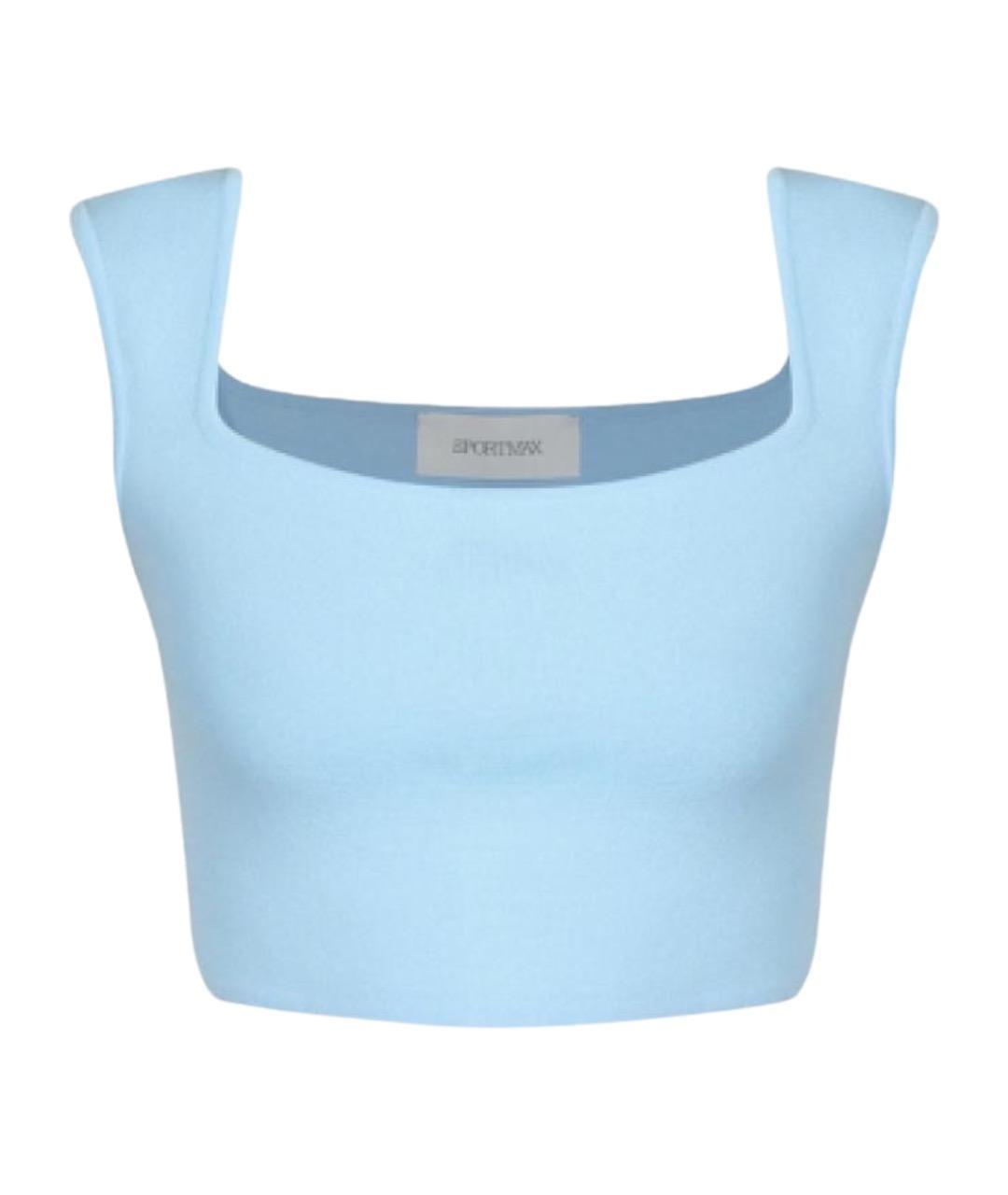 MAX MARA Голубая хлопковая блузы, фото 1