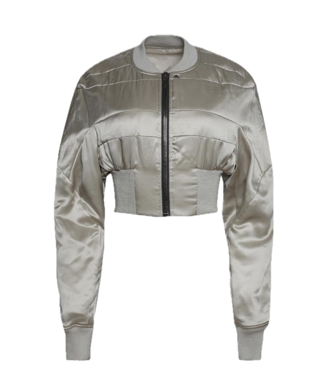 RICK OWENS Серая шелковая куртка, фото 1