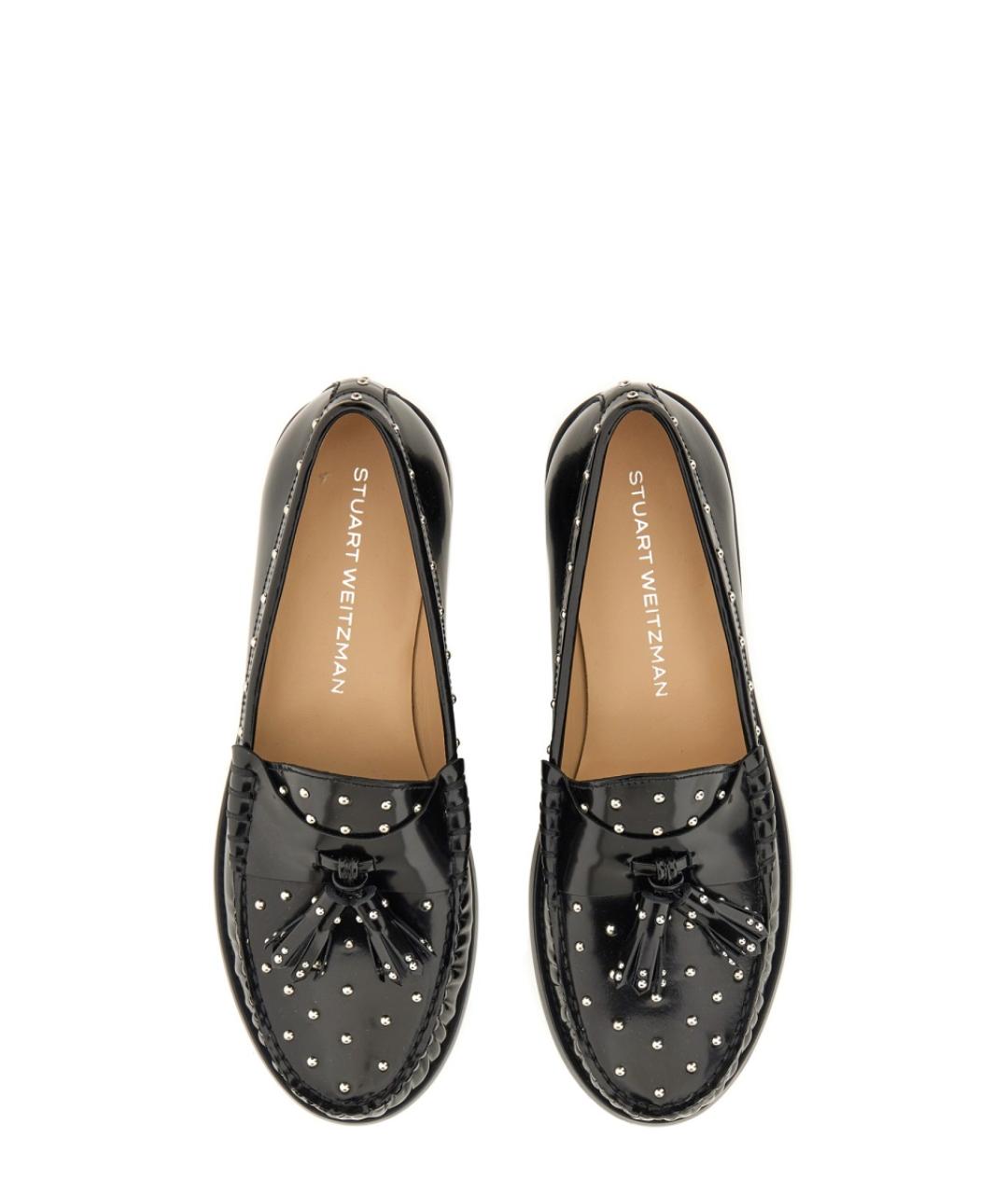 STUART WEITZMAN Черные кожаные лоферы, фото 5