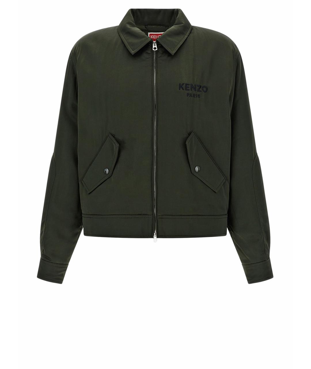 KENZO Хаки вискозный пиджак, фото 1