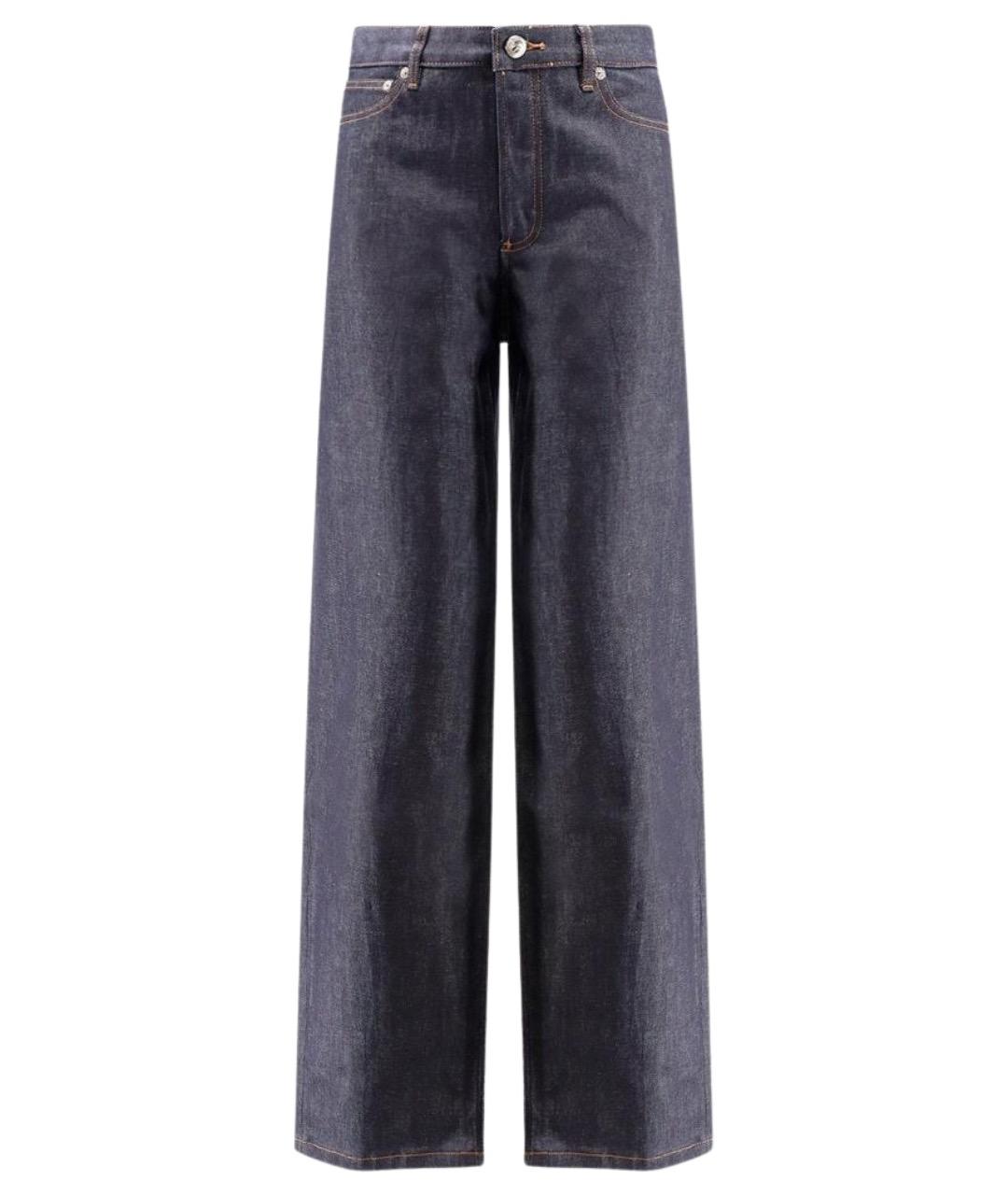 A.P.C. Синие хлопковые прямые джинсы, фото 1