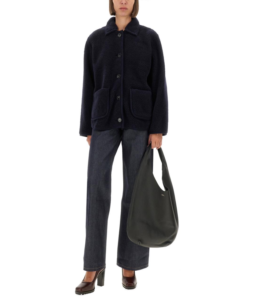 A.P.C. Синие хлопковые прямые джинсы, фото 3