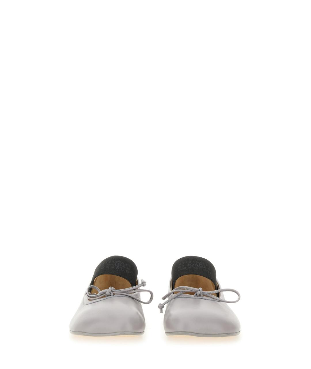MM6 MAISON MARGIELA Серые кожаные балетки, фото 4