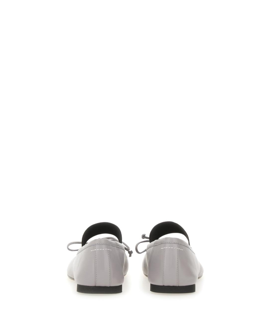 MM6 MAISON MARGIELA Серые кожаные балетки, фото 3