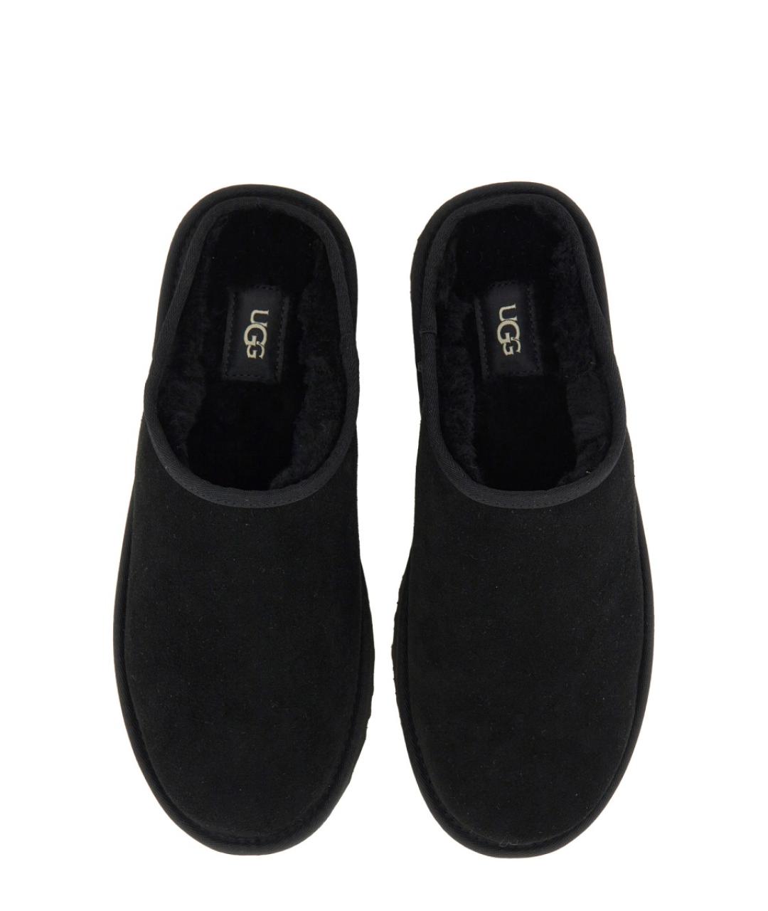 UGG AUSTRALIA Черные кожаные низкие ботинки, фото 3