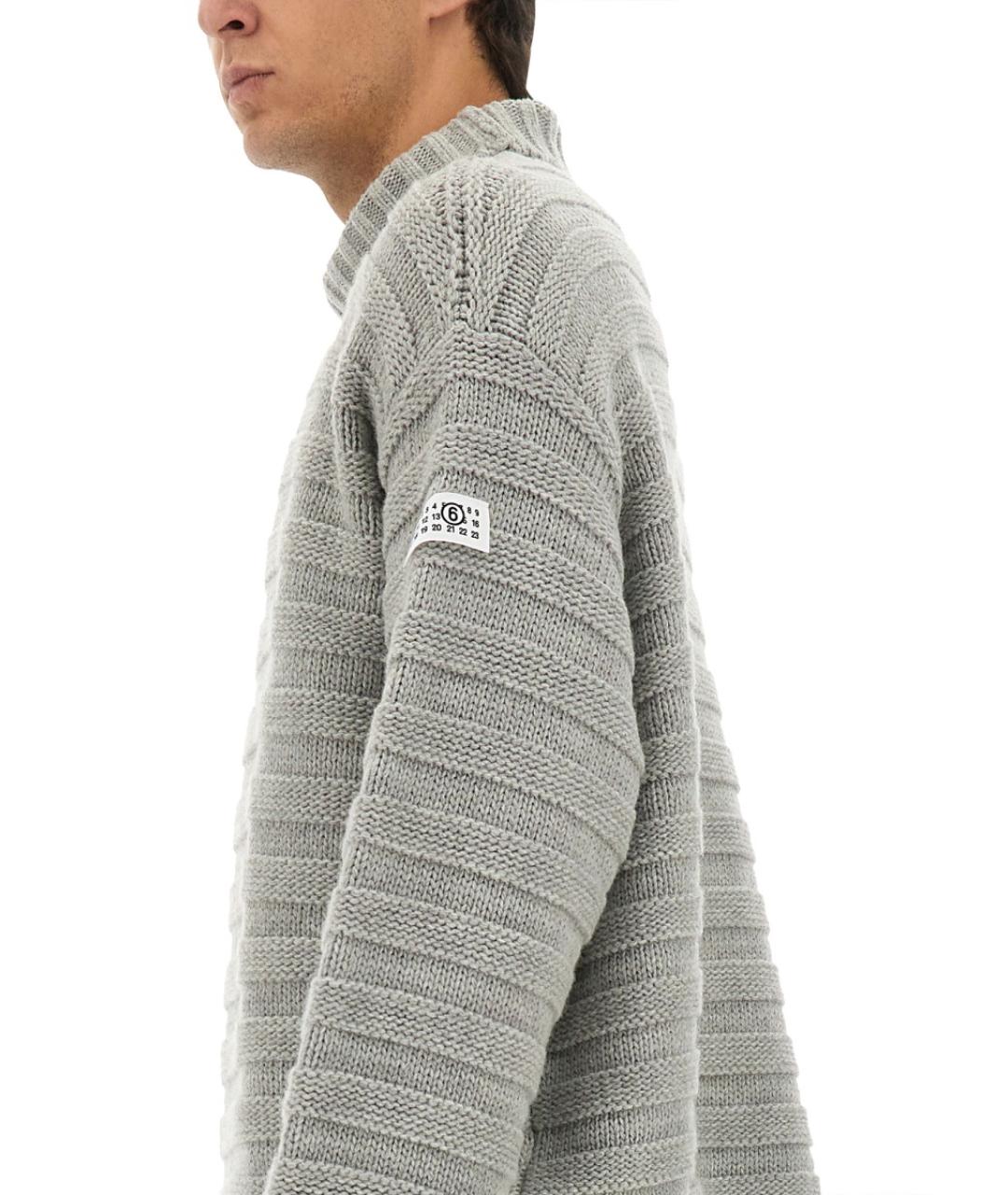 MM6 MAISON MARGIELA Серый шерстяной джемпер / свитер, фото 5