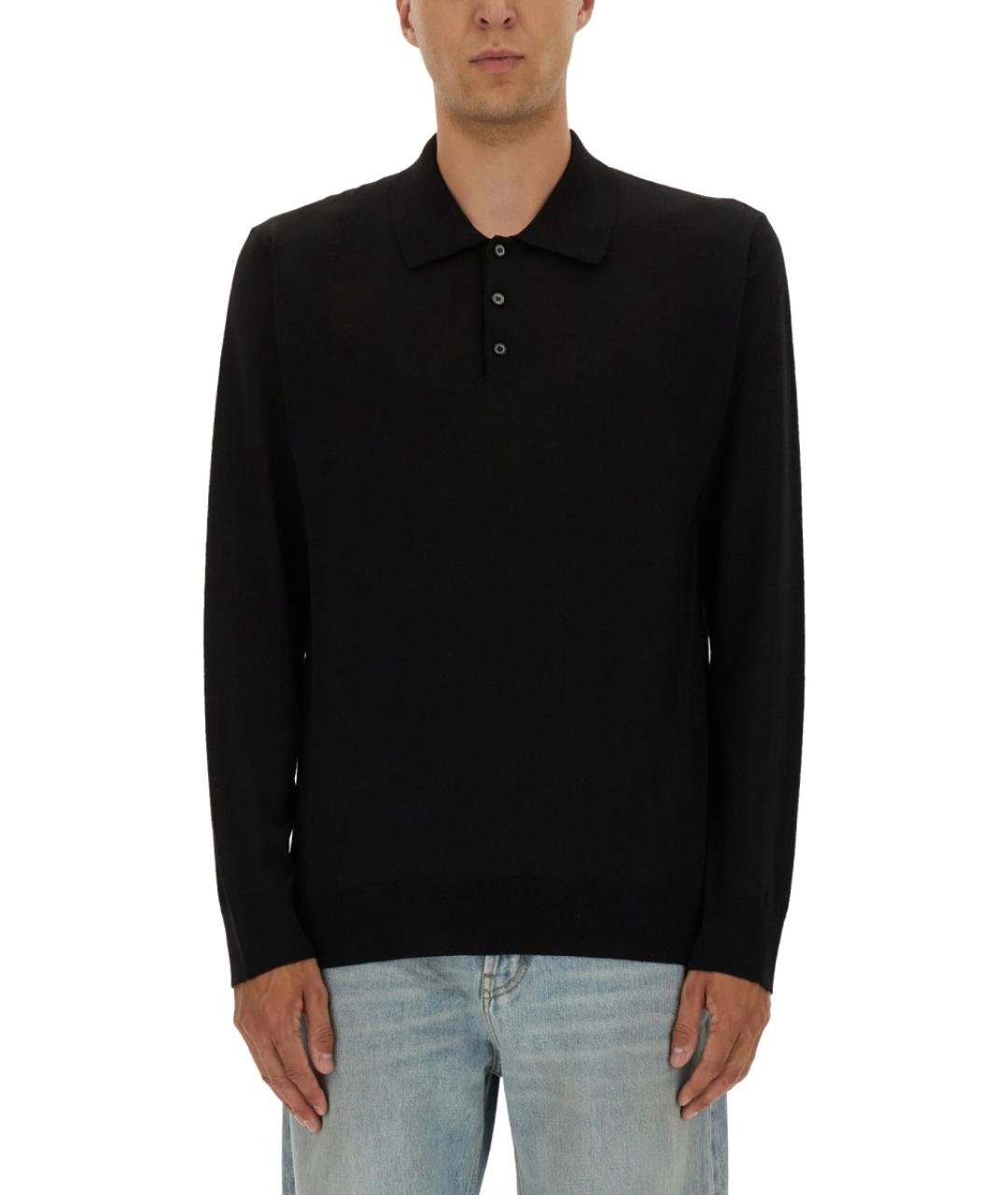 GOLDEN GOOSE DELUXE BRAND Черный шерстяной джемпер / свитер, фото 5