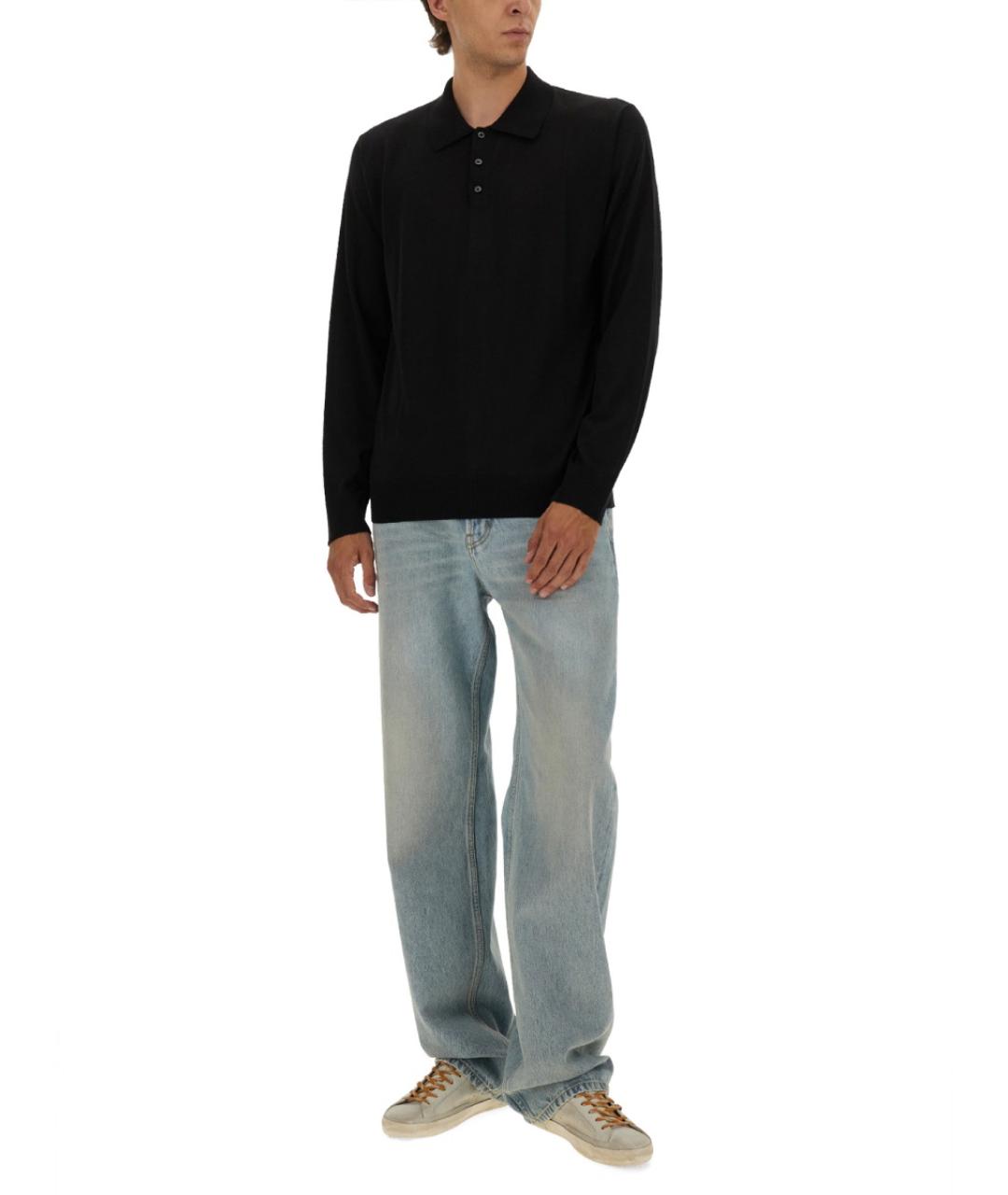 GOLDEN GOOSE DELUXE BRAND Черный шерстяной джемпер / свитер, фото 2