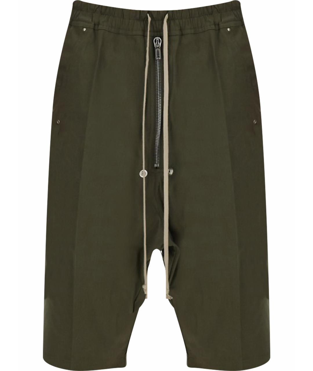 RICK OWENS Зеленые хлопковые шорты, фото 1