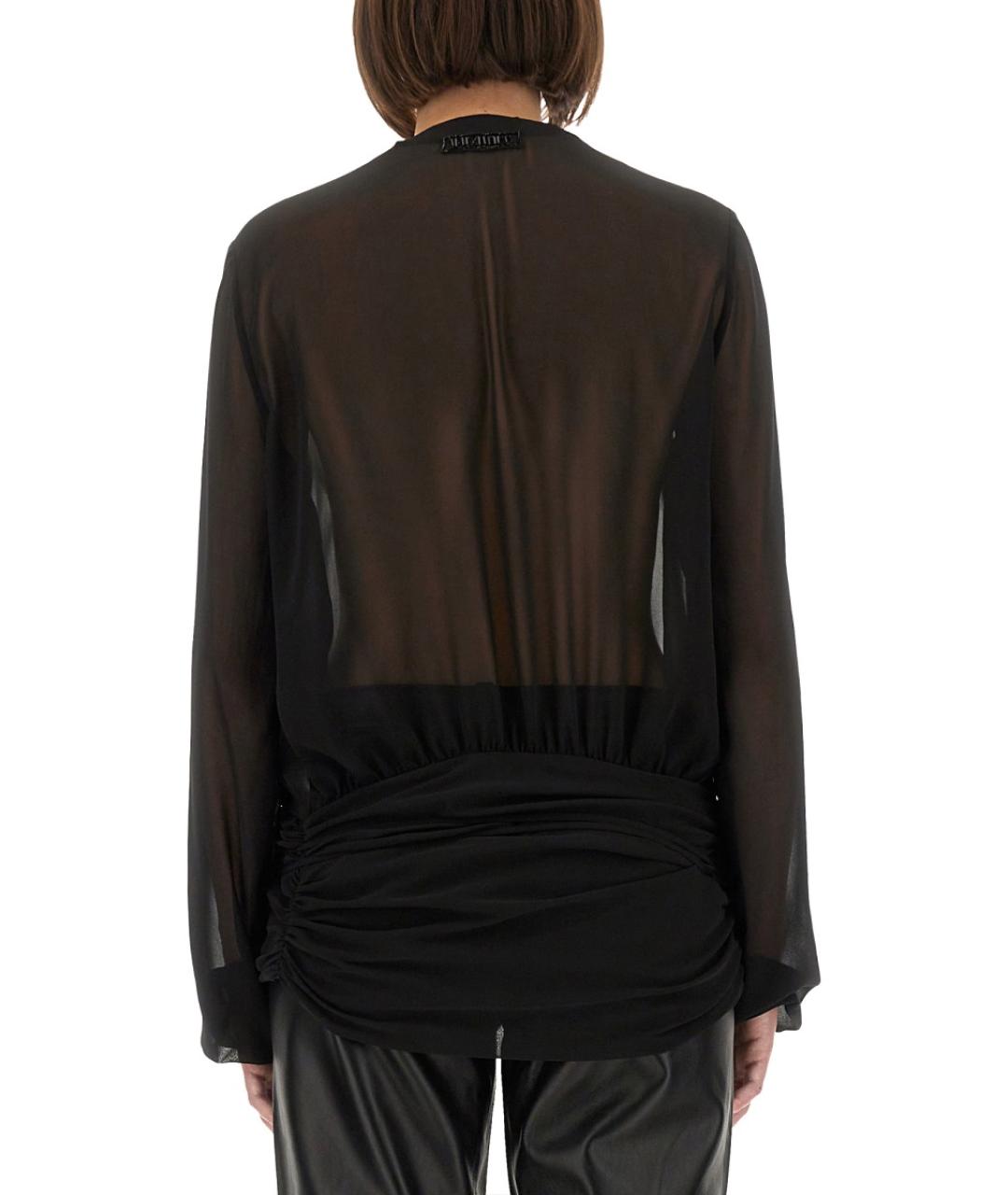 THE ATTICO Черная полиэстеровая блузы, фото 4