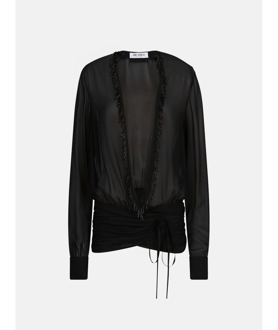 THE ATTICO Черная полиэстеровая блузы, фото 6
