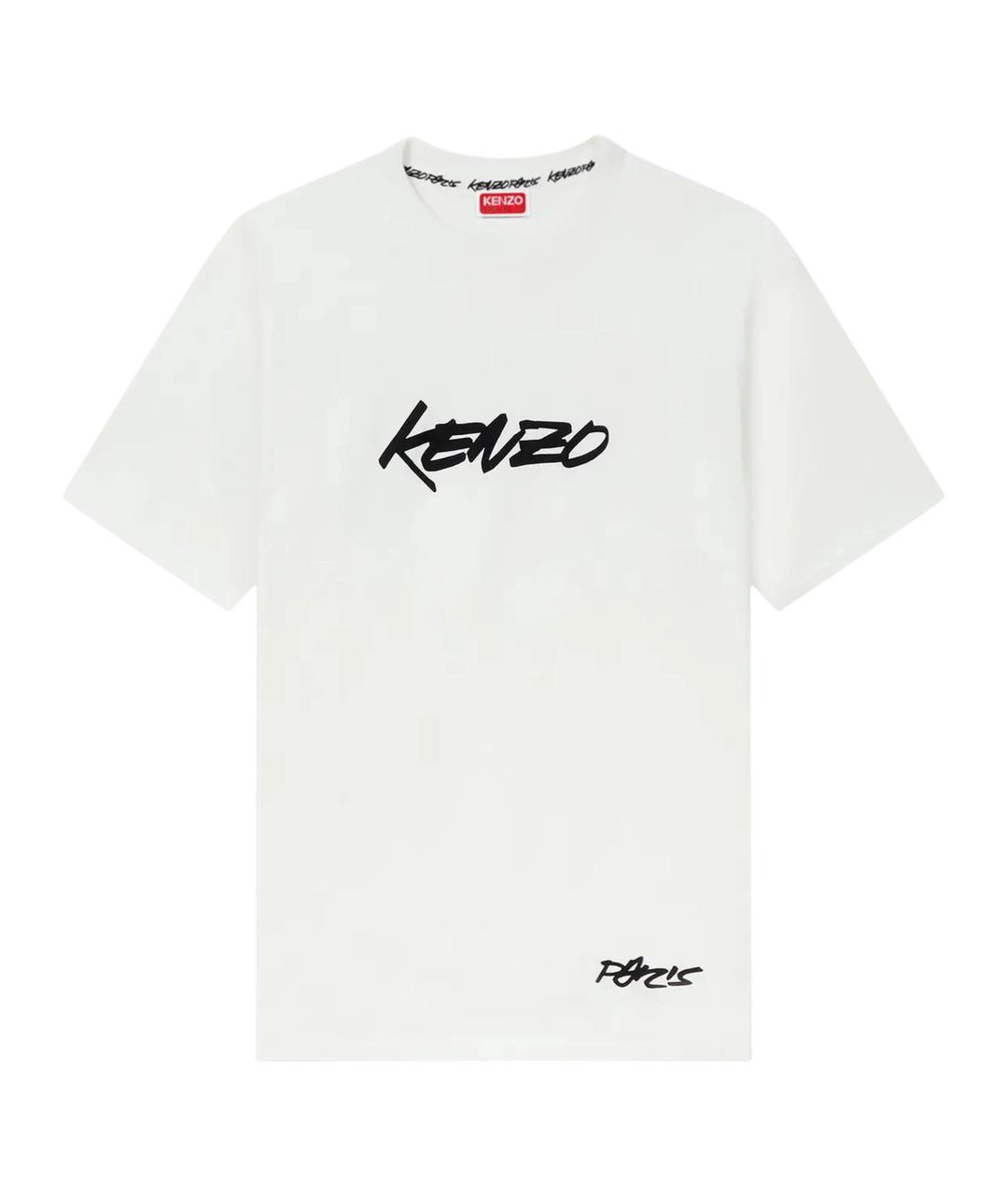 KENZO Белая хлопковая футболка, фото 1