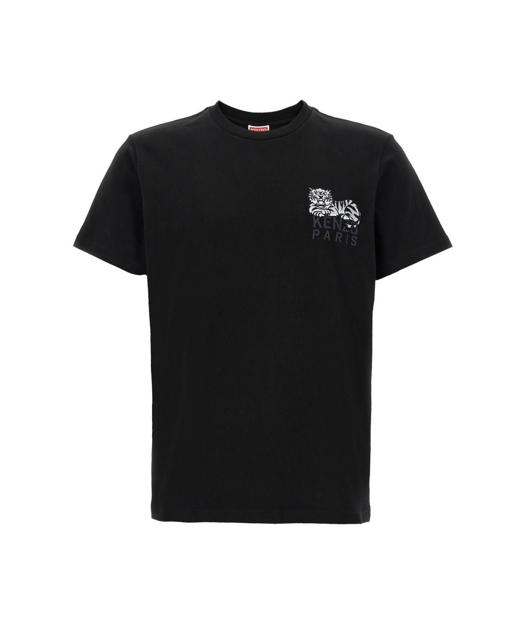 KENZO Черная хлопковая футболка, фото 1