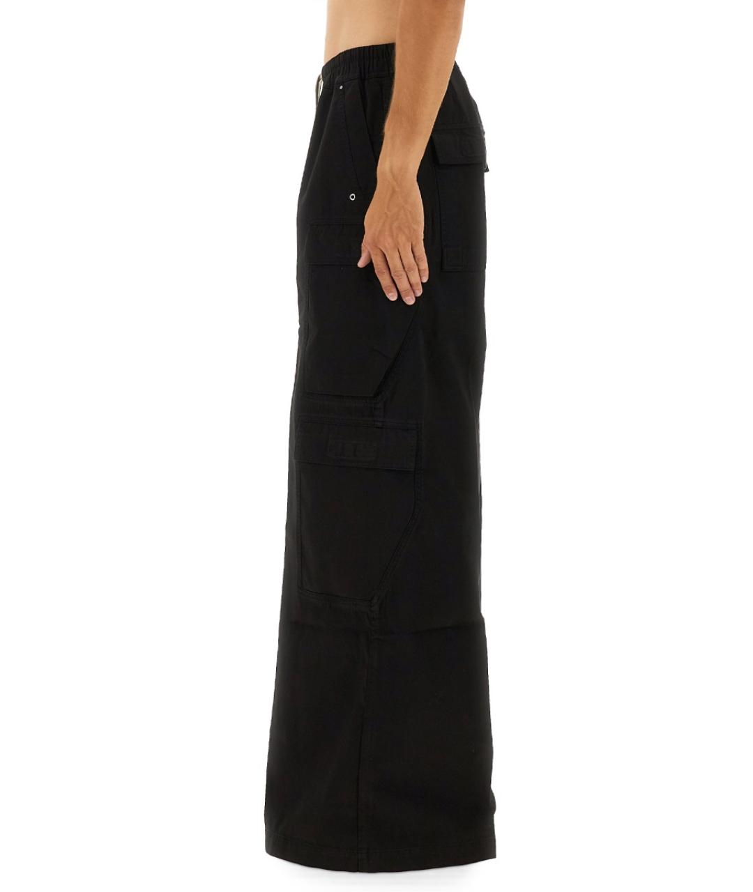 RICK OWENS DRKSHDW Черные хлопковые повседневные брюки, фото 5