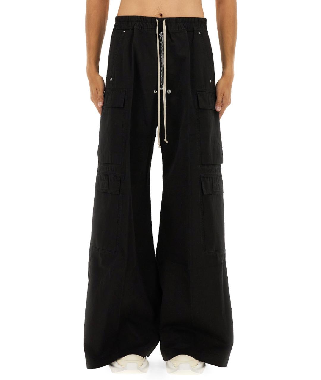 RICK OWENS DRKSHDW Черные хлопковые повседневные брюки, фото 2
