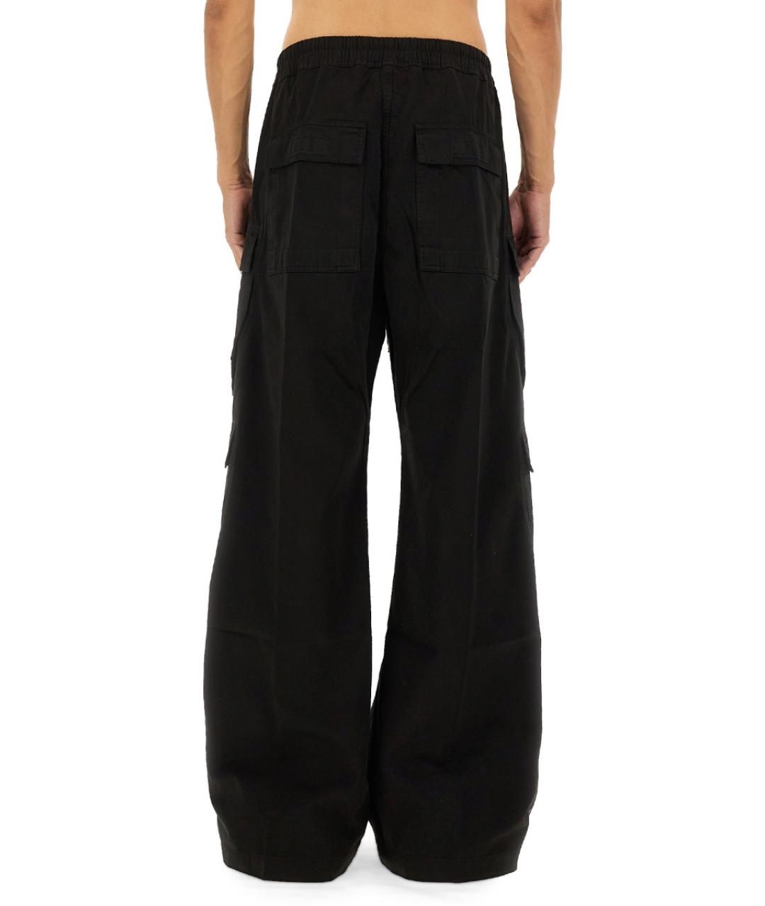 RICK OWENS DRKSHDW Черные хлопковые повседневные брюки, фото 4